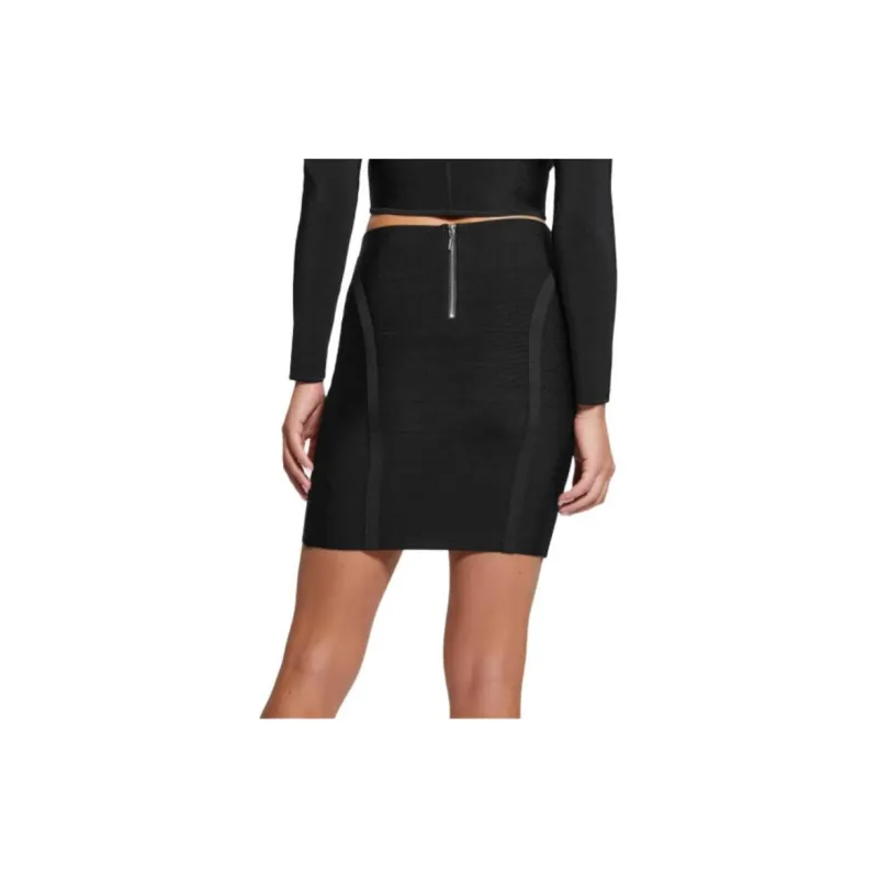 GUESS Mirage Bandage Pencil Skirt Casual Short Skirts Women's Black-1