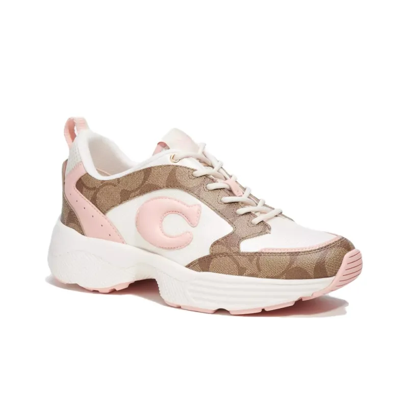 COACH Slip Resistant Low Top Casual Shoes Women's Pink-2