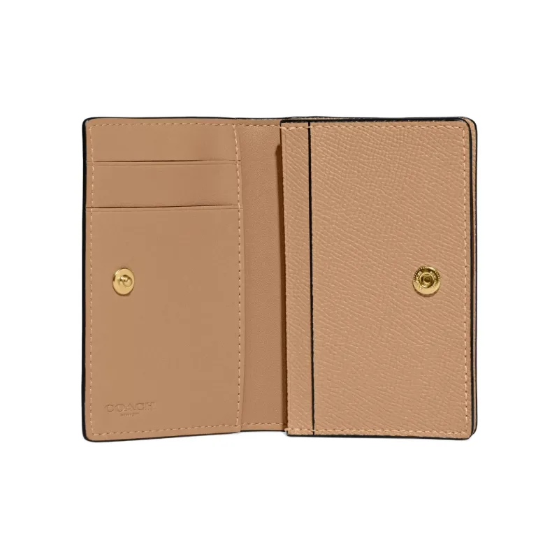 COACH Leather Coin Purses Wallets Women's Brass Stacked Candied Ginger-2