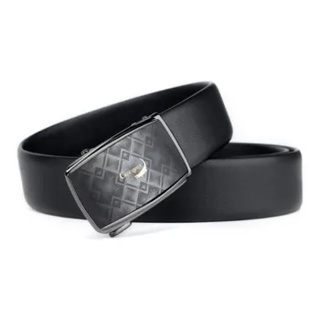 Crocodile Automatic Buckle Fashion Top Grain Cow Leather Leather Belts Men's 3.5CM