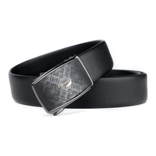 Crocodile Automatic Buckle Fashion Top Grain Cow Leather Leather Belts Men's 3.5CM