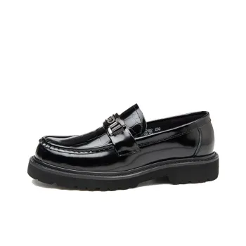 GZZ Loafers Men Black/Burgundy