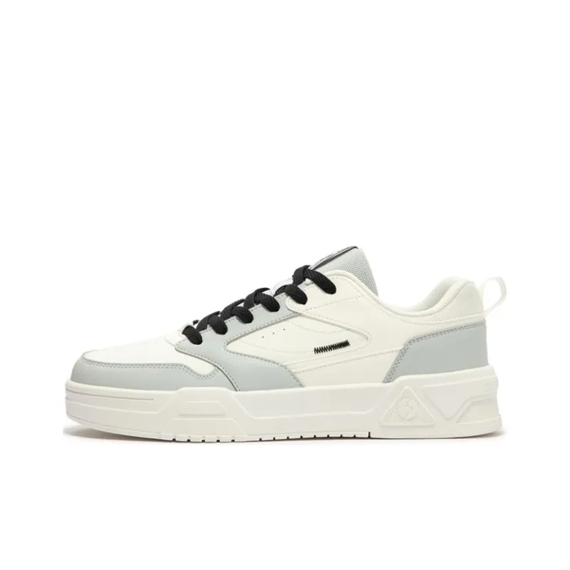 361° Anti-Slip Wear-Resistant Low-Top Skateboard Shoes Men's White Gray-0