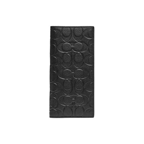 COACH Pocket Leather Wallet Small Size Men's Black