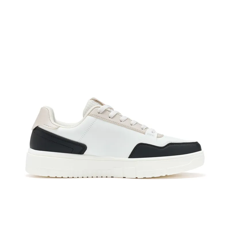PEAK Air Force 1 Cushioning Coverage Lightweight Breathable Low Top Skateboard Shoes Men's Beige White Black-1