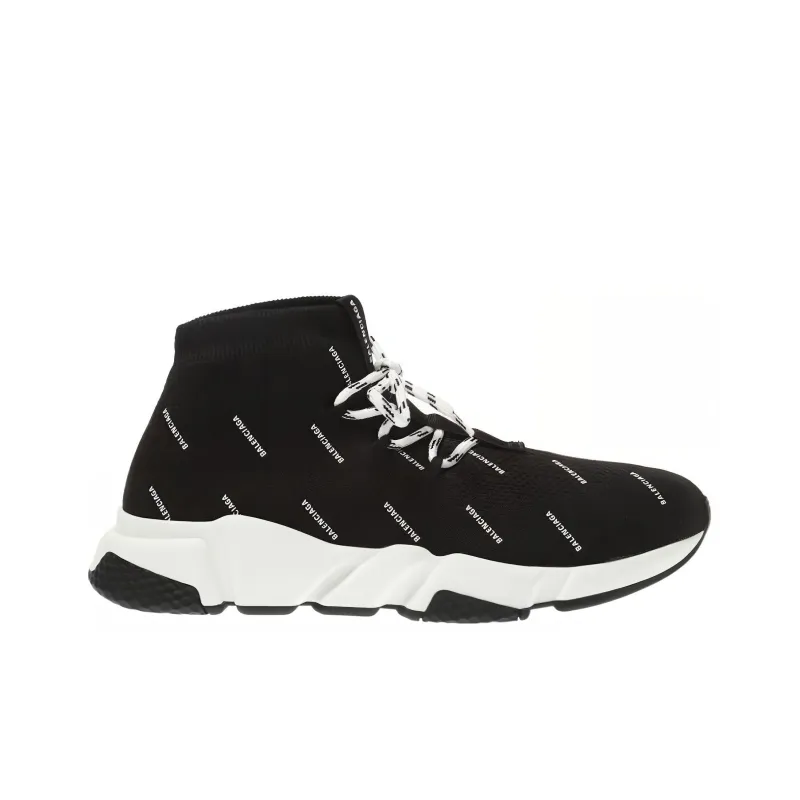Balenciaga Speed Lace Up All Over Print Black-1