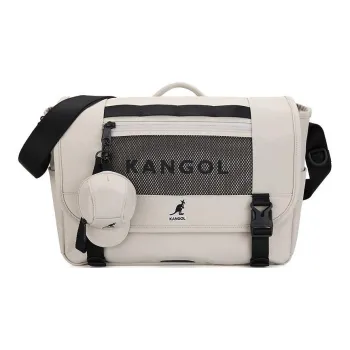 KANGOL Nylon Messenger Bag Portable Crossbody Bag Shoulder Bag Regular Unisex Light Beige