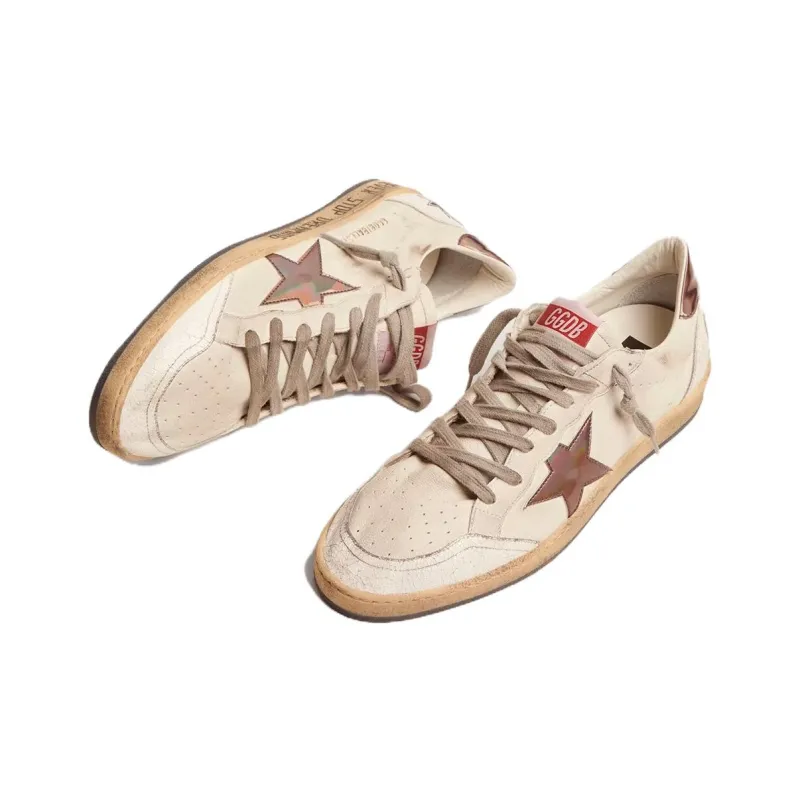 Golden Goose Ball Star Stylish Skateboarding Shoes Men's White-2