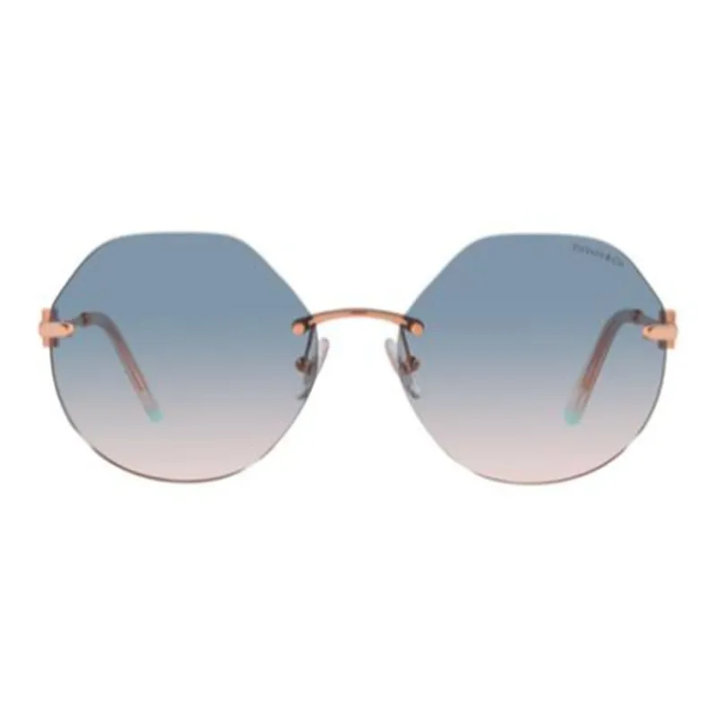 TIFFANY & CO. Rimless Gradient Round Sunglasses-0