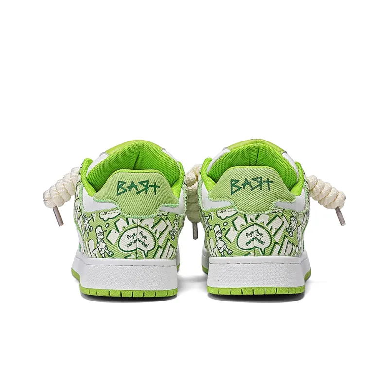 The Simpsons Canvas Shoes Unisex Low Top Avocado Green/Monet Blue/White Brown/Stardust Black/Mismatched/Audrey Pink/Cocoa Light Brown/Cool Black-5