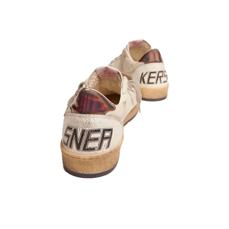 Golden Goose Ball Star Stylish Skateboarding Shoes Men's White-3