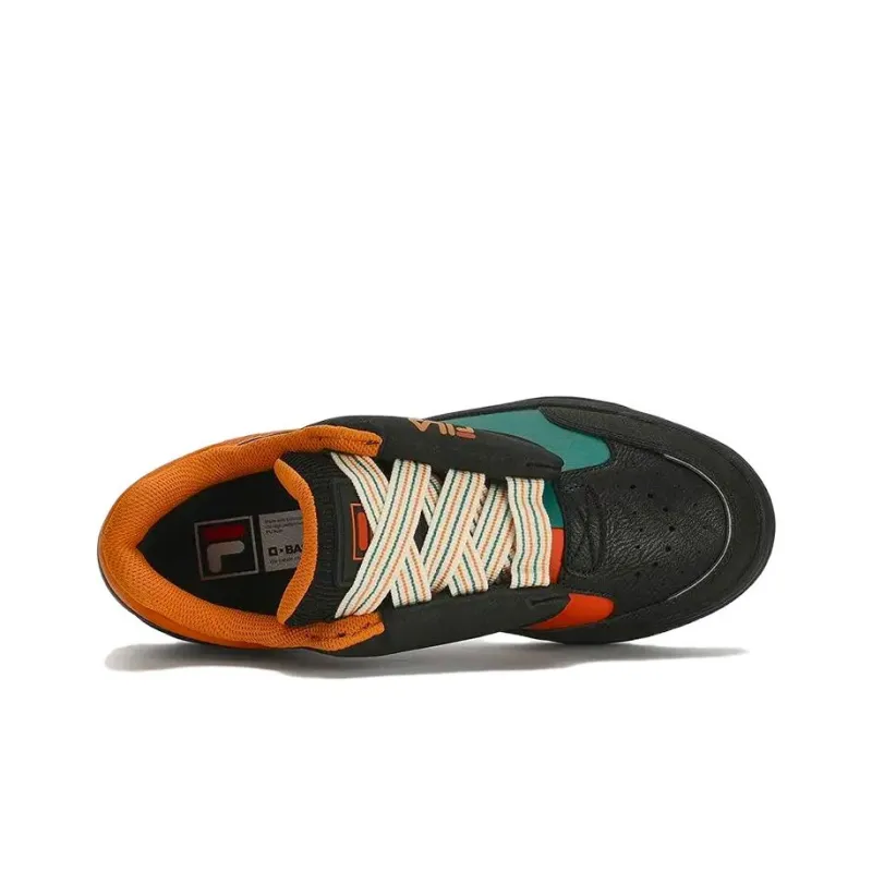 FILA MIX Anti Slip Wear Resistant Low Top Skateboard Shoes Men's Black-2