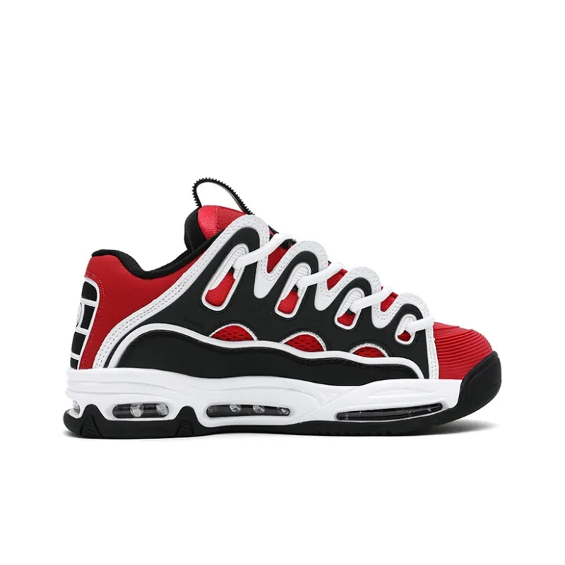 OSIRIS D3 Cushioning Coverage Wear Resistant Slip Resistant Skateboard Shoes Unisex Black Red-1