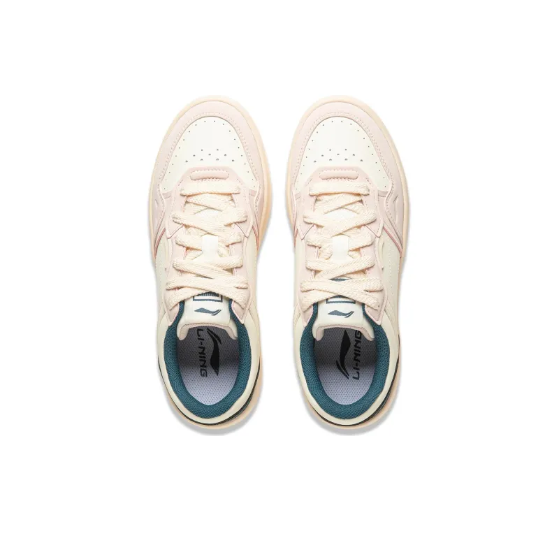 LiNing Line 2.0 At The Beginning V2 Anti Slip Wear Resistant Low Top Skateboard Shoes Women's White Pink Blue-2