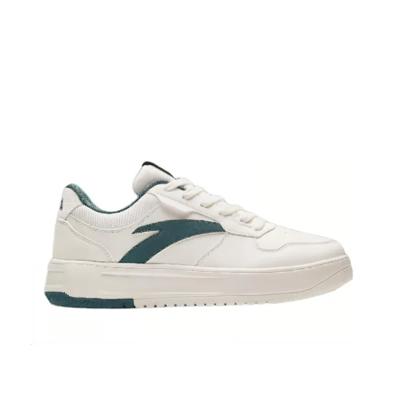Anta Slip Resistant Low Top Skateboard Shoes Men's White Green-1
