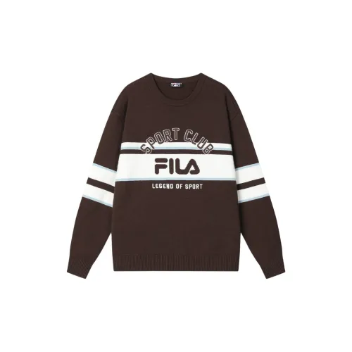 FILA Sweaters Men Cheese Dry Brown