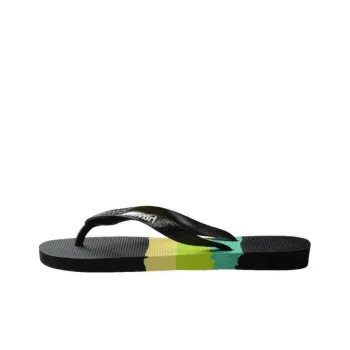 Havaianas Antibacterial Slip Resistant Flip Flops Unisex Black Yellow Blue
