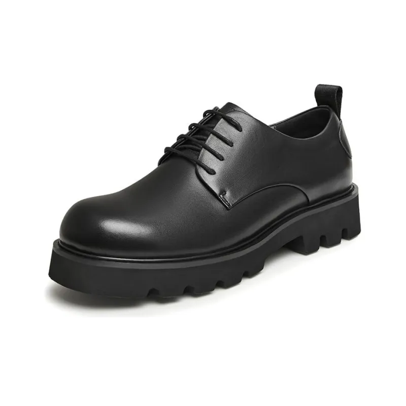 TATA Dress Shoes Men Low Top Solid Color-7