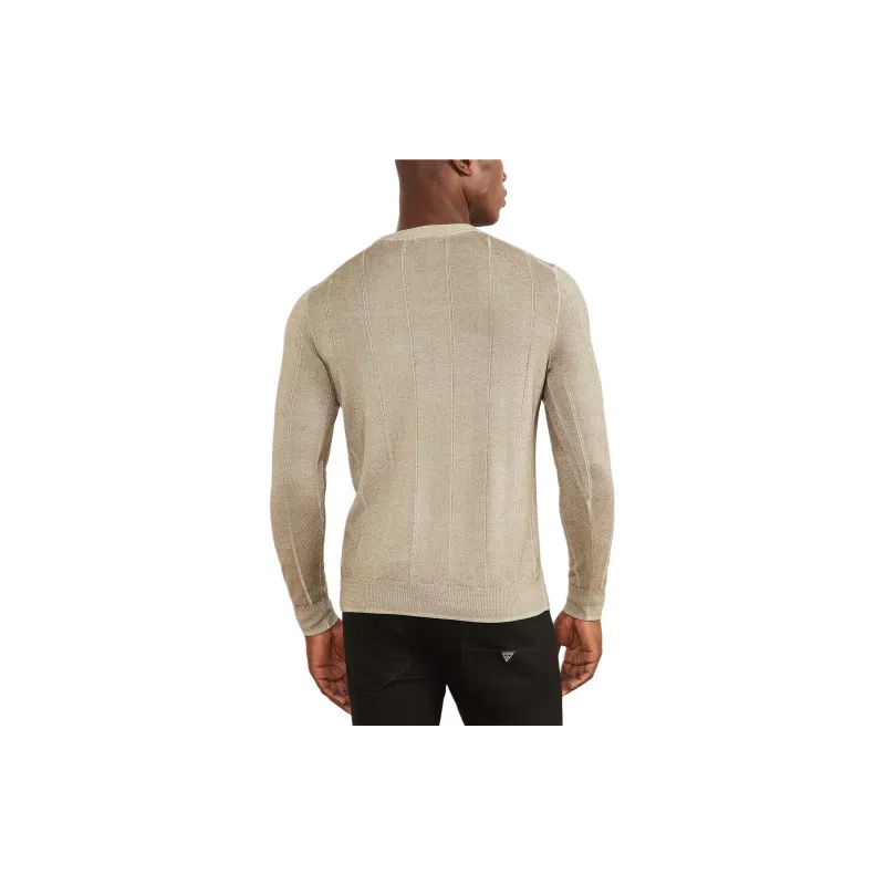 GUESS Merino Wool Crewneck Sweater Sweater Men's Moss Green-1