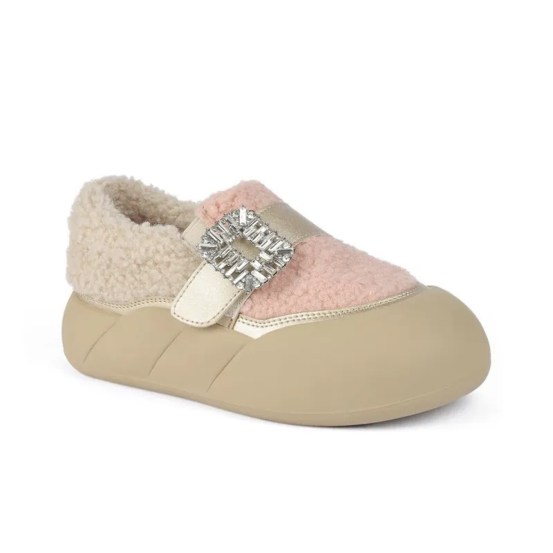 D:FUSE SCANDINAVIA Warm And Wear-Resistant Coverage Low-Top Casual Shoes 4..5cm Women's-1