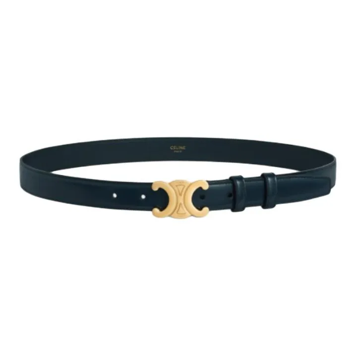 CELINE Medium Triomphe Belt In Taurillon Leather-1