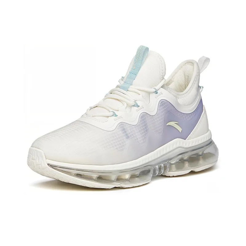 Anta Running Collection Cushioning Anti Slip And Wear Resistant Low Top Running Shoes Women's White Purple-2