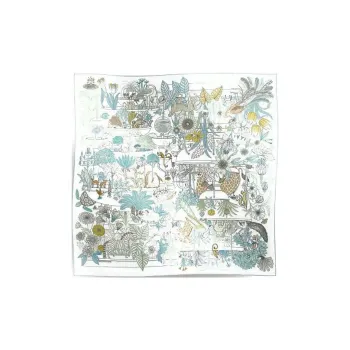 HERMES Silk Scarves Women's White