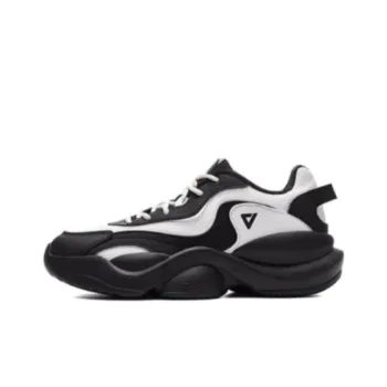 PEAK Cushioning Wear Resistant Low Top Chunky Sneakers Women's Beige Black