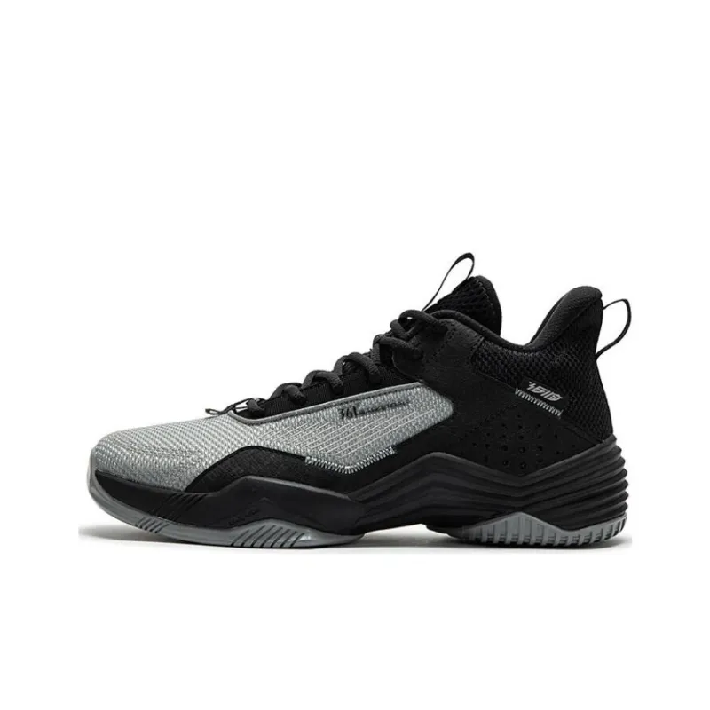 361° Cushioning, Wear Resistant Low Top Basketball Shoes Men's Black Gray-0
