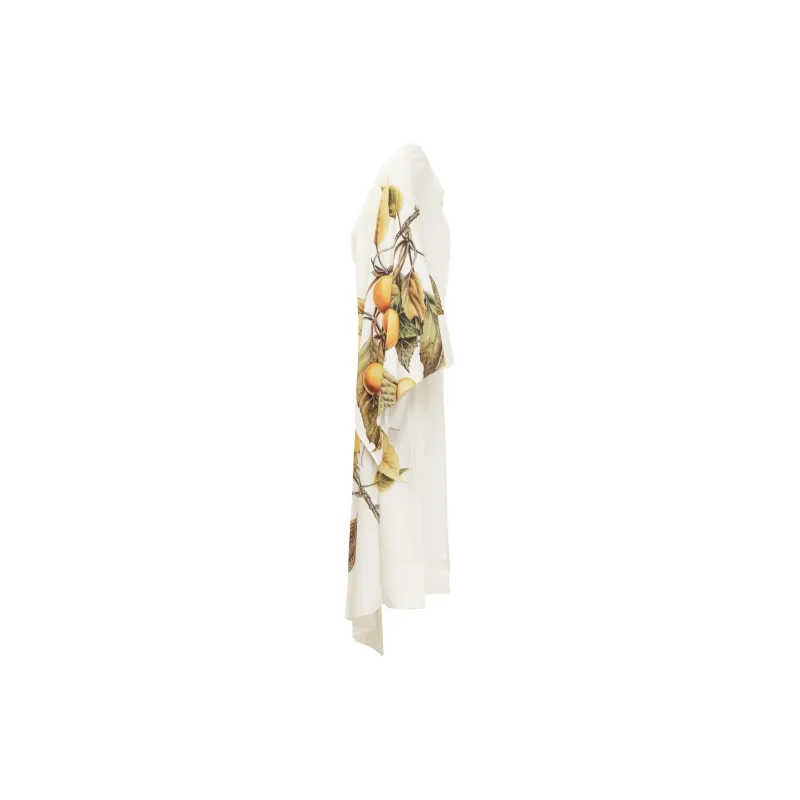 Ferragamo Asymmetric Open Back Midi Dress-2
