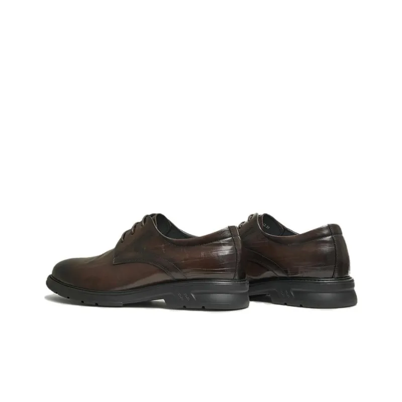 TATA Dress Shoes Men Low Top Solid Color-2