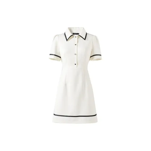 Like the age of water Short-Sleeved Dresses Women's White