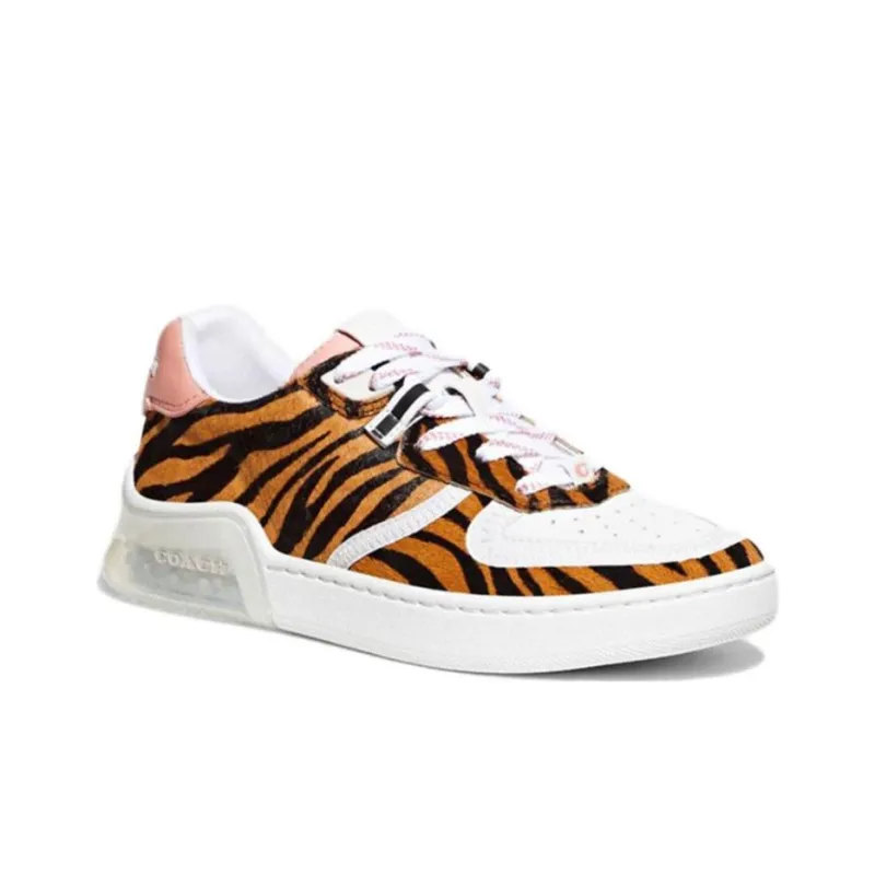 COACH City Sole Low Top Stylish Skateboarding Shoes Women's Brown Black White-2