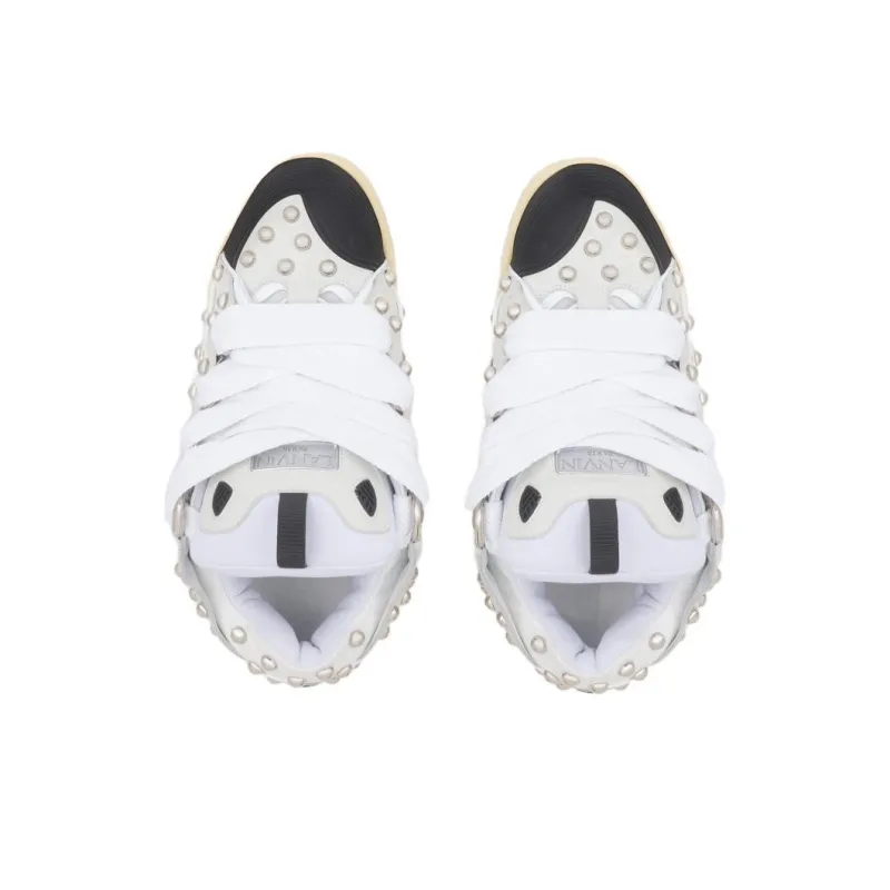 Lanvin Curb 'White Studded'-3