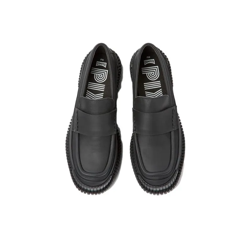CAMPER Pix Ribbed-detailing Leather-sole Loafers-4