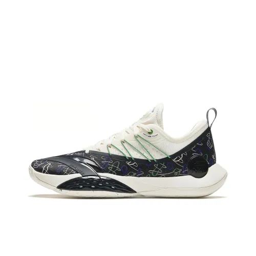 Anta Skyline 2 Anti Slip Wear Resistant Low Top Basketball Shoes Men's White