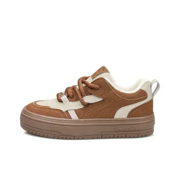 B10CROWN Slip Resistant Low Top Skateboard Shoes Women's Brown