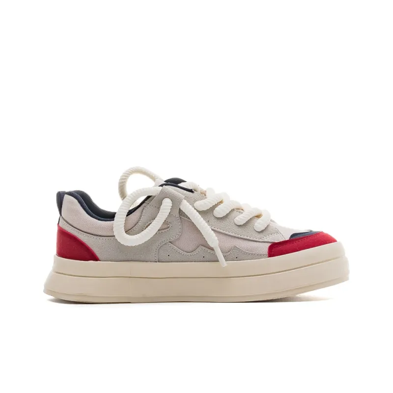 Warrior Warrior Wear resistant And Lightweight Low Top Canvas Shoes Women's Gray Blue Red-1