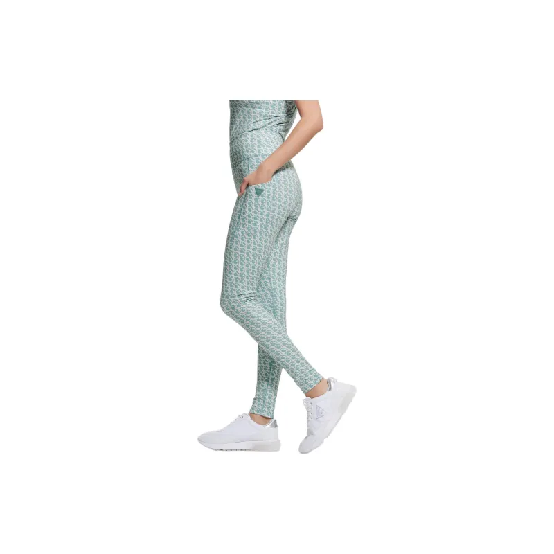 GUESS Logomania Leggings Casual Pants Women's Green-2