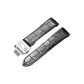Silver Buckle Black Leather