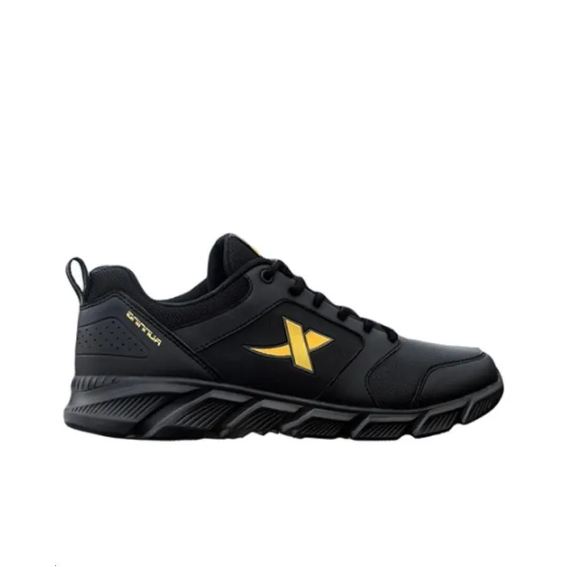 XTEP Cushioning Anti Slip And Wear Resistant Low Top Casual Shoes Men's Black Gold-1