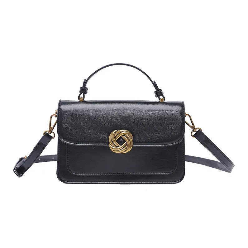 AUGTARLION PU Small Square Bag, Shoulder Bag, Crossbody Bag, Handbag Large Size Women's Black-1