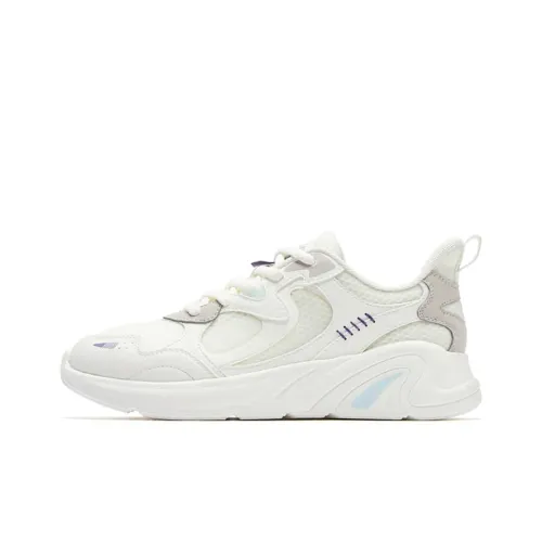 QIAODAN Cushioned Slip Larry Low Top Sports Casual Shoes Women's White Gray
