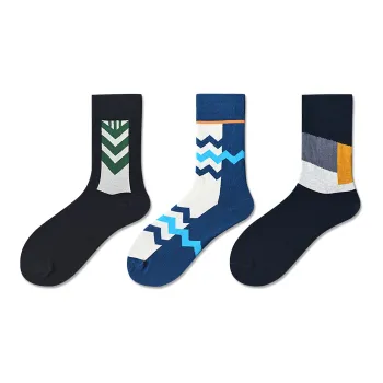 Flowers In Water Mid-Calf Socks Men's 3 Pack