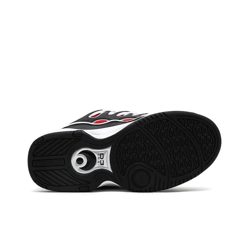 OSIRIS D3 Cushioning Coverage Wear Resistant Slip Resistant Skateboard Shoes Unisex Black Red-4