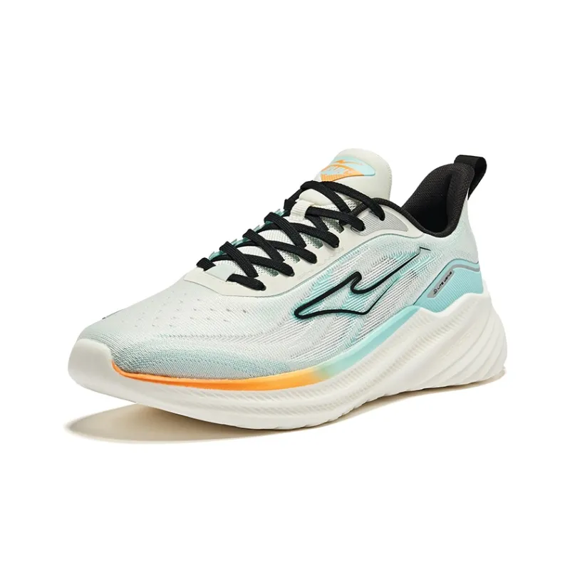 Erke Shadow 2.0 Cushioning Breathable Low Top Running Shoes Men's White Blue Black-2