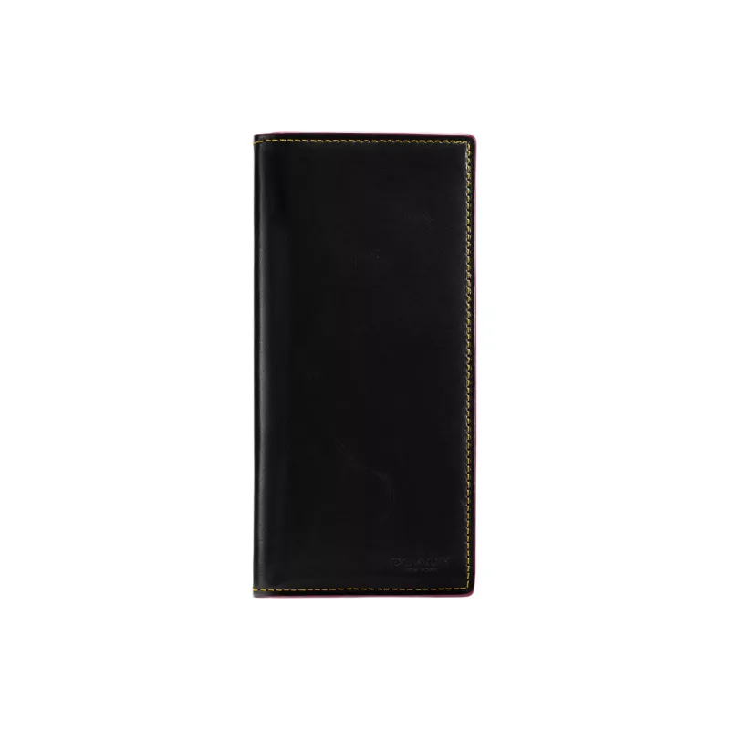 COACH Breast Pocket Calfskin Clutch Wallet Men's Black-0