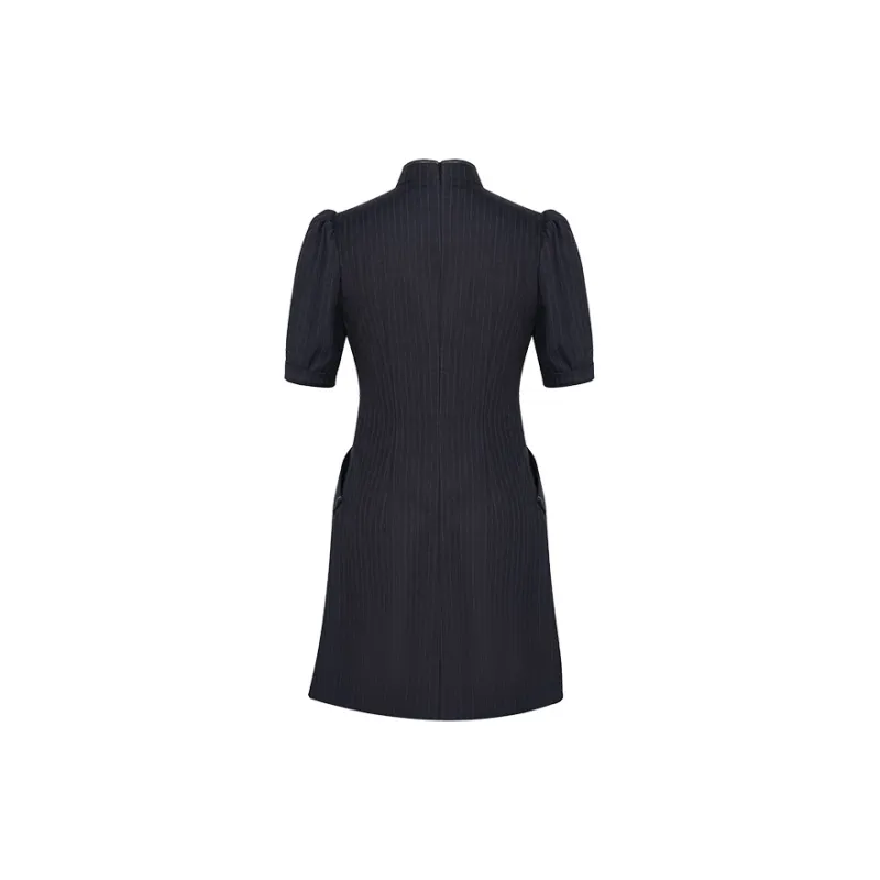 ROSESTUDIOBYGUOPEI Short Sleeved Dresses Women's Gray-1