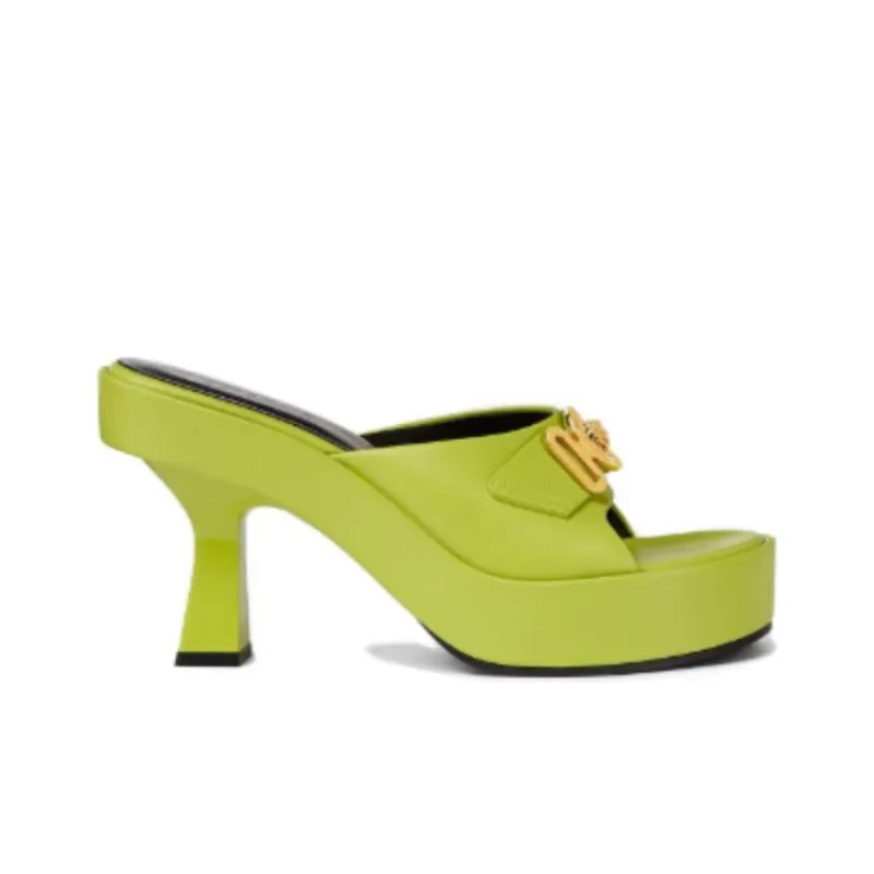 FANSIZHE MEDUSA BIGGIE Series Rubber Sole Slide Slippers Women's Green-1