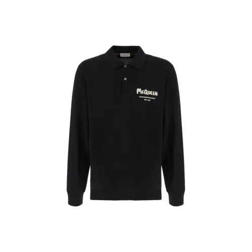 Alexander McQueen Polo Shirts Men Black